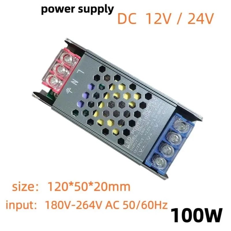 24V 100W Ultra Thin LED Strip Power Supply Adapter Transformer 12V 24V DC 5A 12A - Image 2